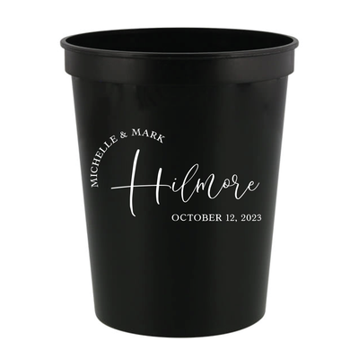 Personalized Wedding Cups for Cocktail Hour