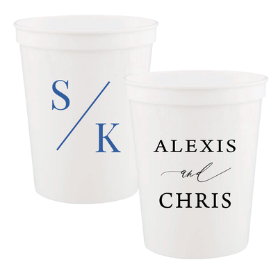 Personalized Wedding Stadium Cups