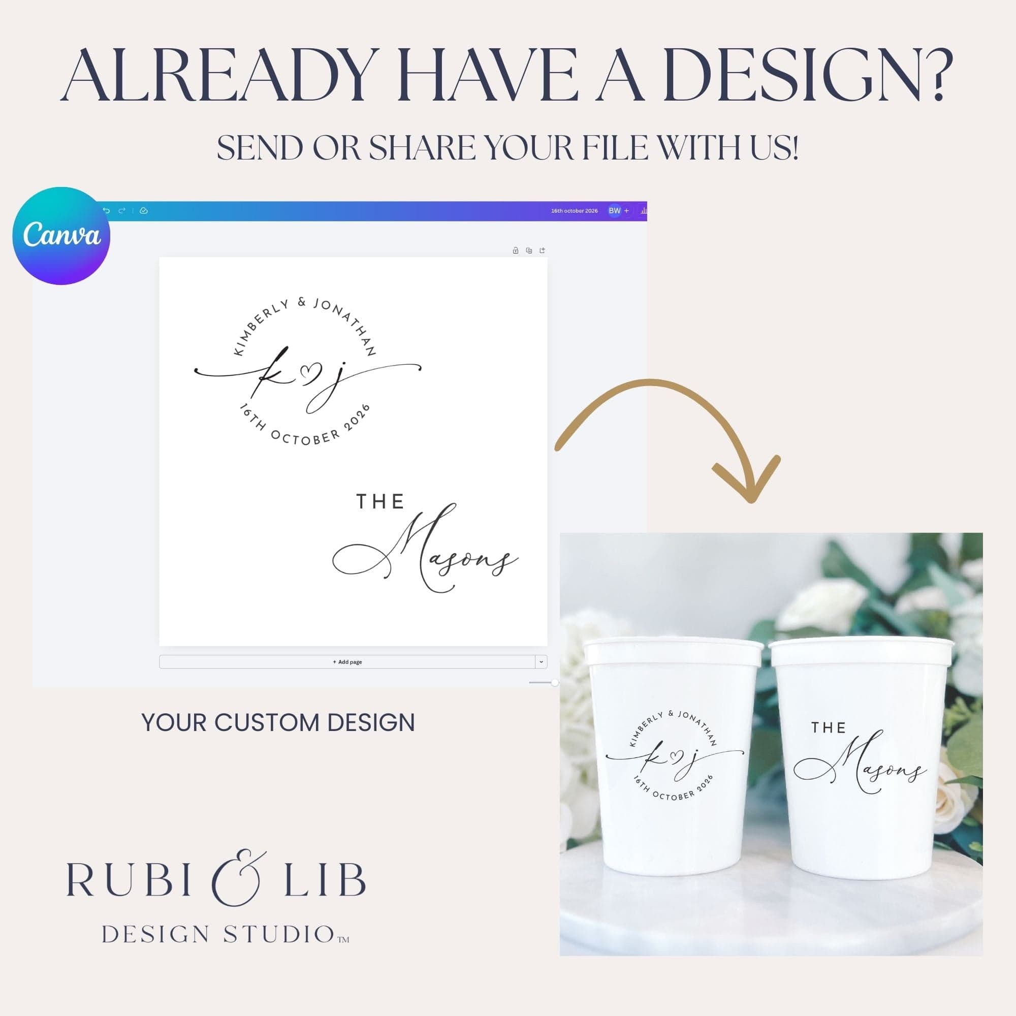 Custom Stadium Party Cups (Design Your Own)