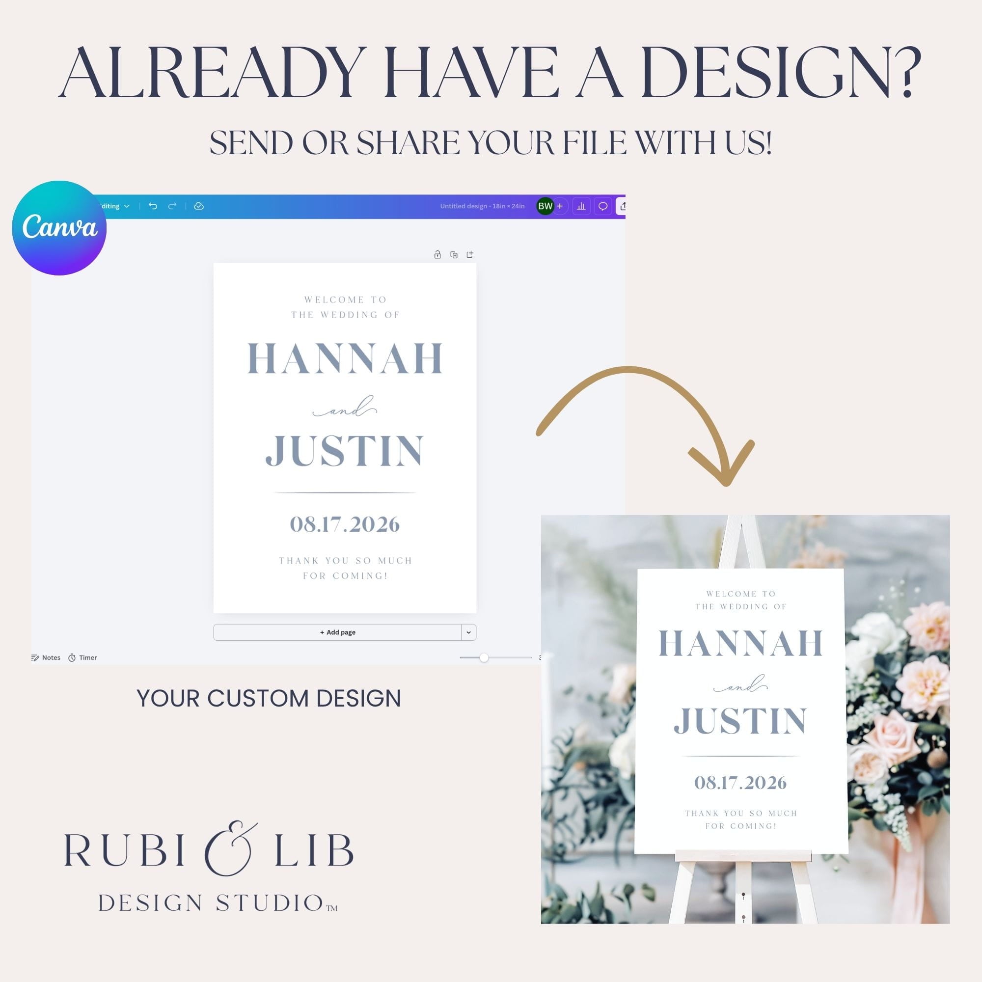 Customized Wedding Welcome Sign