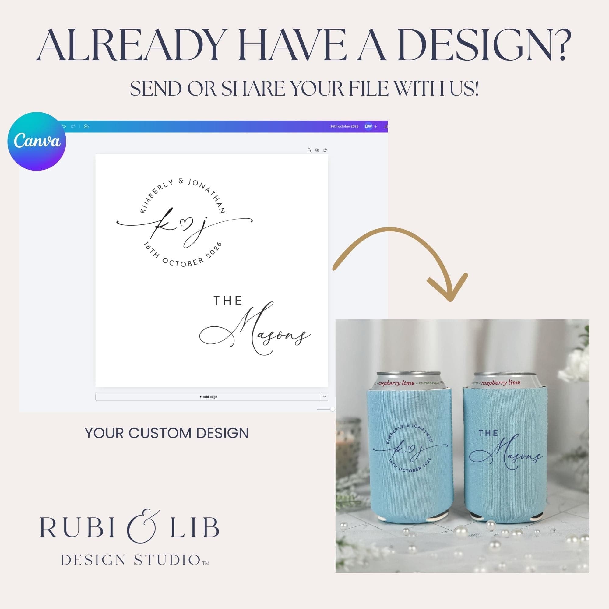 Design Your Own Beer Can Holder Favor