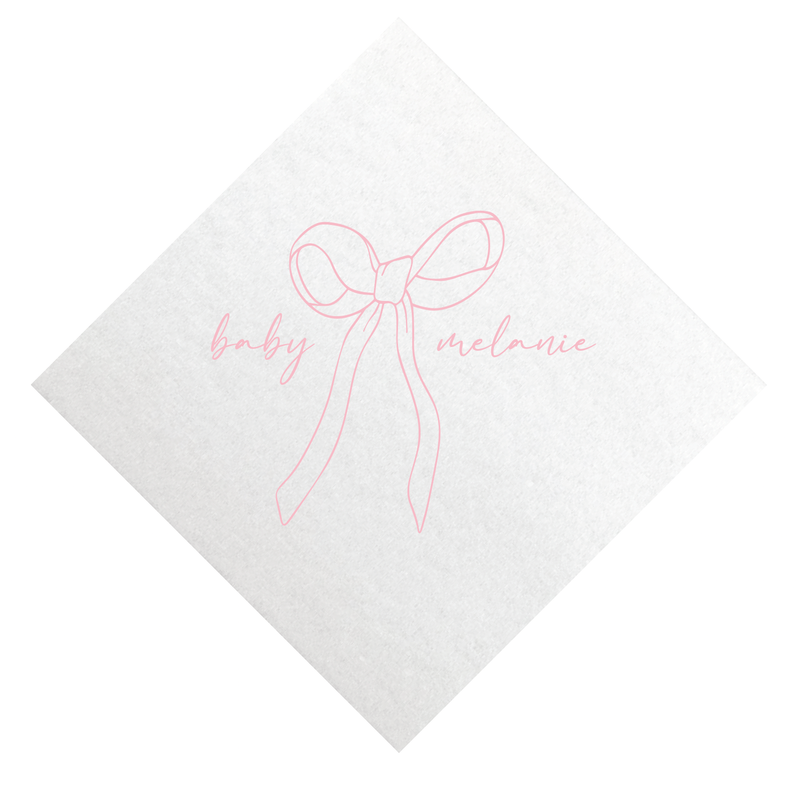 Elegant Bow Premium Linun Uncoined Napkins - Napkins - Linun Foil Stamped