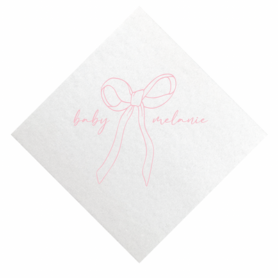 Elegant Bow Premium Linun Uncoined Napkins