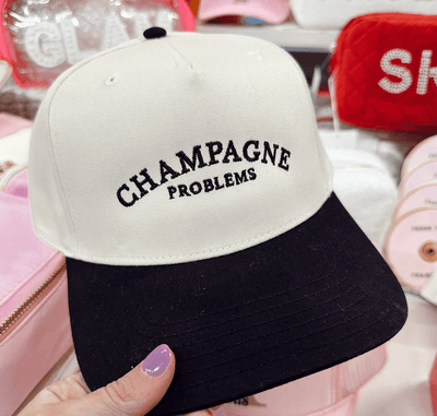 Champagne Problems - Black Vintage Trucker Hat
