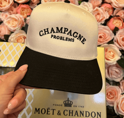 Champagne Problems - Black Vintage Trucker Hat