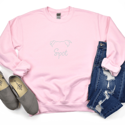 Illustrated Dog Ears Sweatshirt - Barn Street Designs