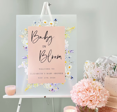 Baby in Bloom Baby Shower Sign
