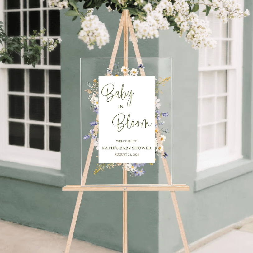 Baby in Bloom Baby Shower Sign - Welcome Sign