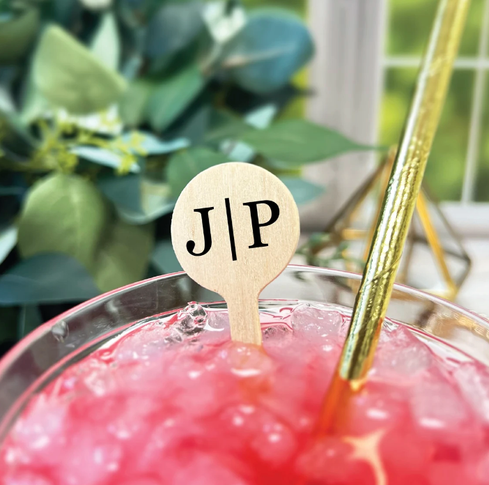 Modern Monogram Drink Stir Stick