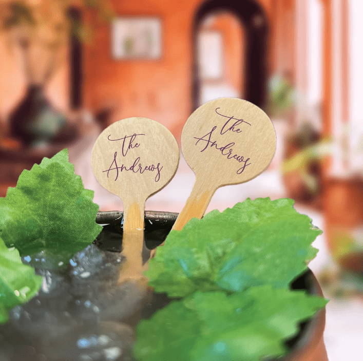 Last Name Script Drink Stir Stick - Drink Stir Stick