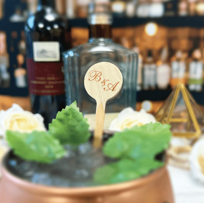 Elegant Monogram Drink Stir Stick - Drink Stir Stick