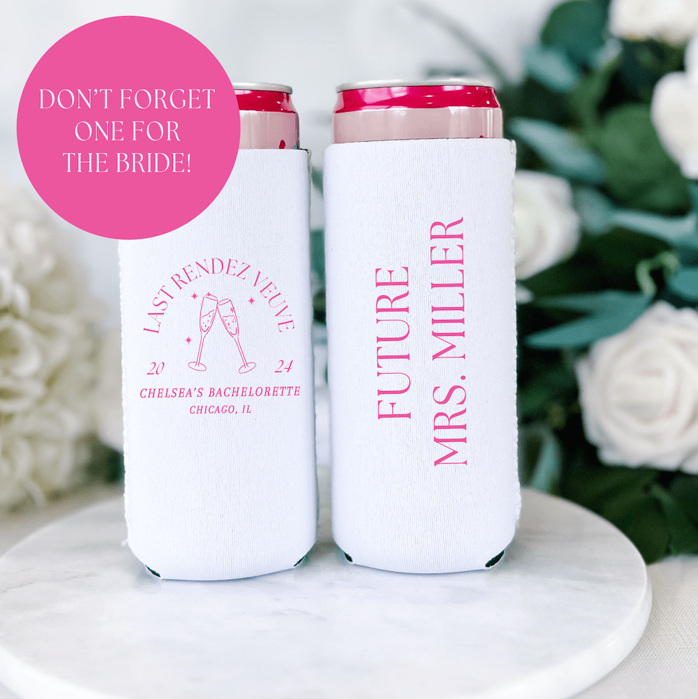 Custom Nautical Social Club Bachelorette Can Coolers