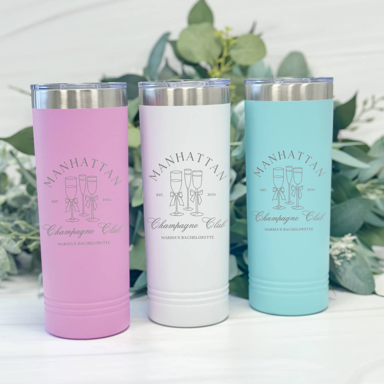 Champagne Club Bachelorette Party Personalized Tumbler