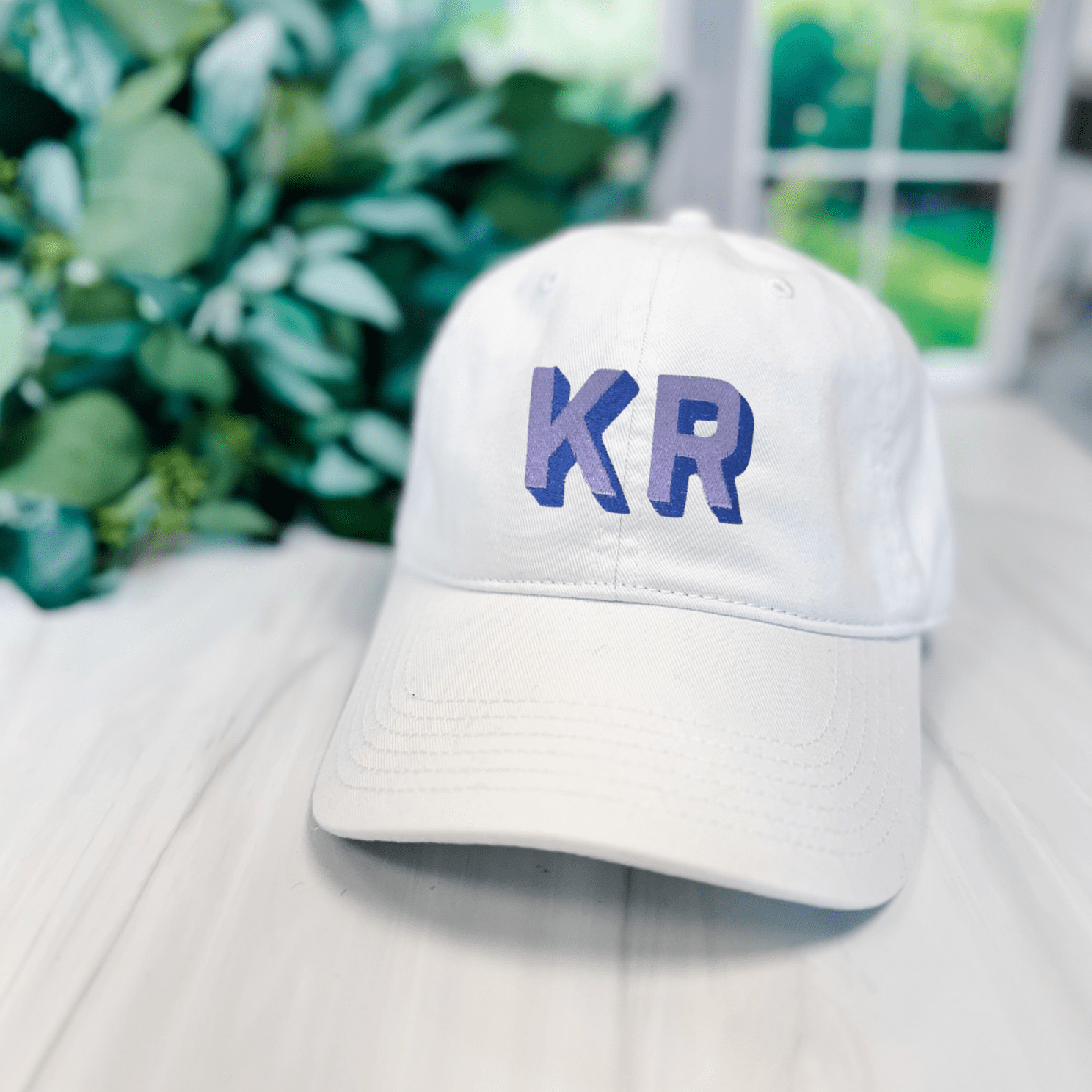 Block Monogram Relaxed Hat - Embroidery - Hat