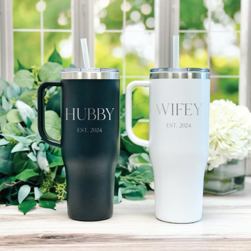 Hubby shops & Wifey Tumbler Set