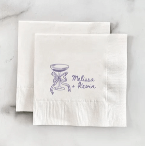 Champagne Doodle Wedding Napkins