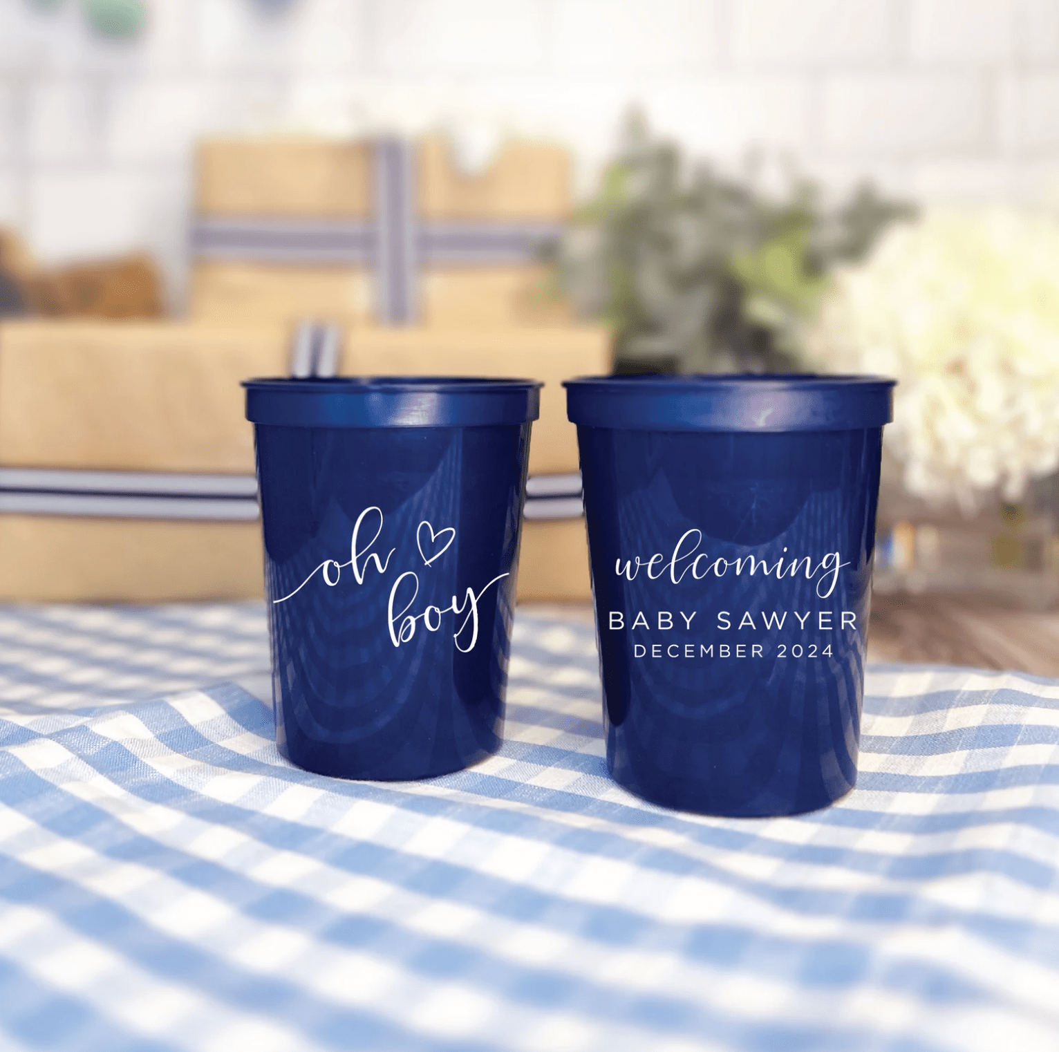 Oh Boy Baby Shower Stadium Cups - Cup - Stadium
