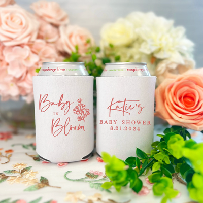 Baby in Bloom Personalized Baby Shower Can Cooler