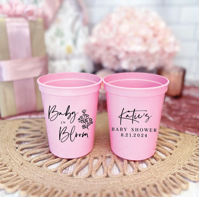 Baby in Bloom Baby Shower Stadium Cups