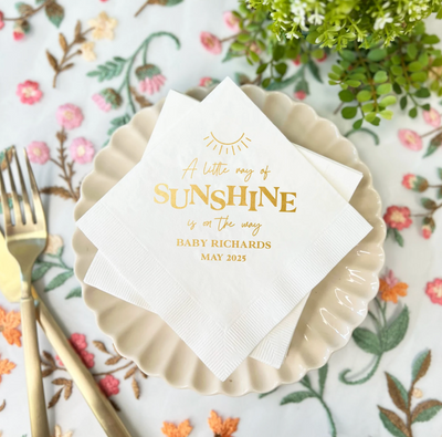 Little Ray of Sunshine Baby Shower Napkins