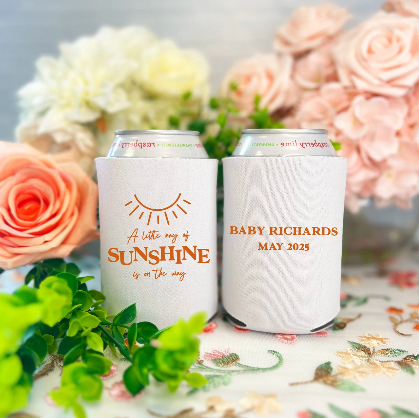 Little Ray of Sunshine Baby Shower Can Cooler