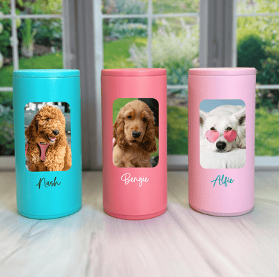 Custom Pet Photo Skinny Can Coolers