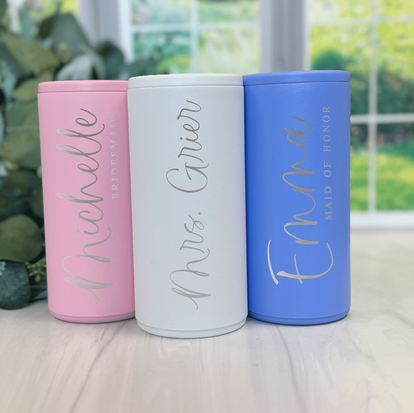Personalized Skinny Can Coolers - Laser Engraved - Can Cooler