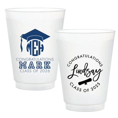 Graduation Frosted Party Cups