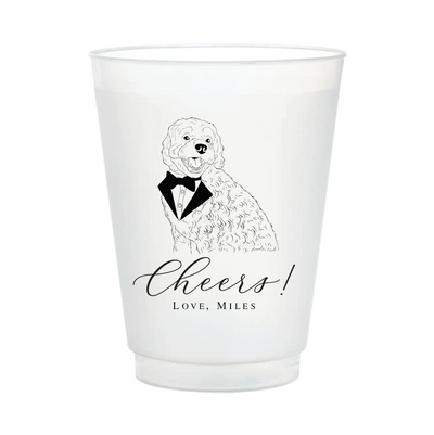 Personalized Frosted Cups with Pet Illustration