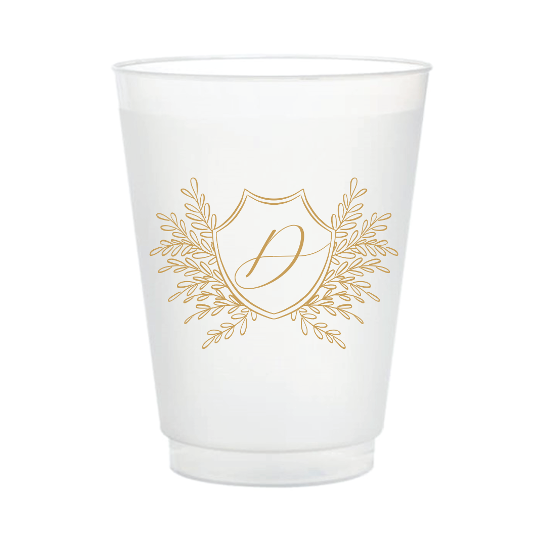 Personalized Frosted Wedding Cups for Cocktail Hour