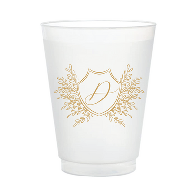 Personalized Frosted Wedding Cups for Cocktail Hour