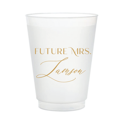 Personalized Future Mrs. Cups for Bride-to-Be