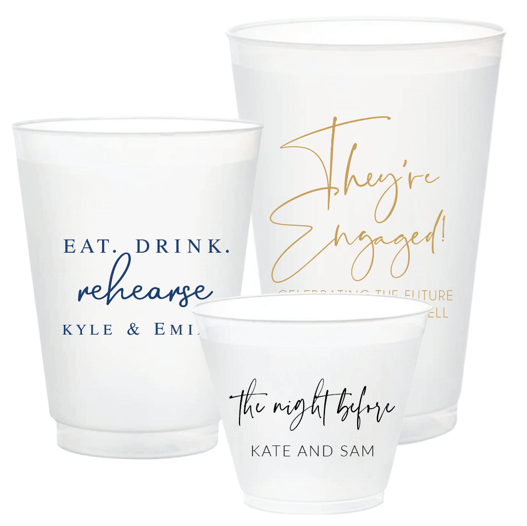 Personalized Pre-Wedding Frosted Plastic Cups - Cup - Frosted