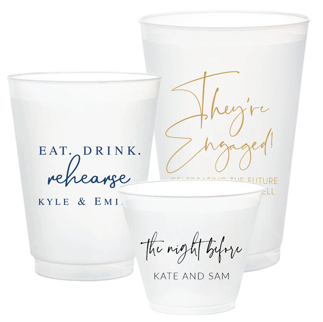 Personalized Pre-Wedding Frosted Plastic Cups