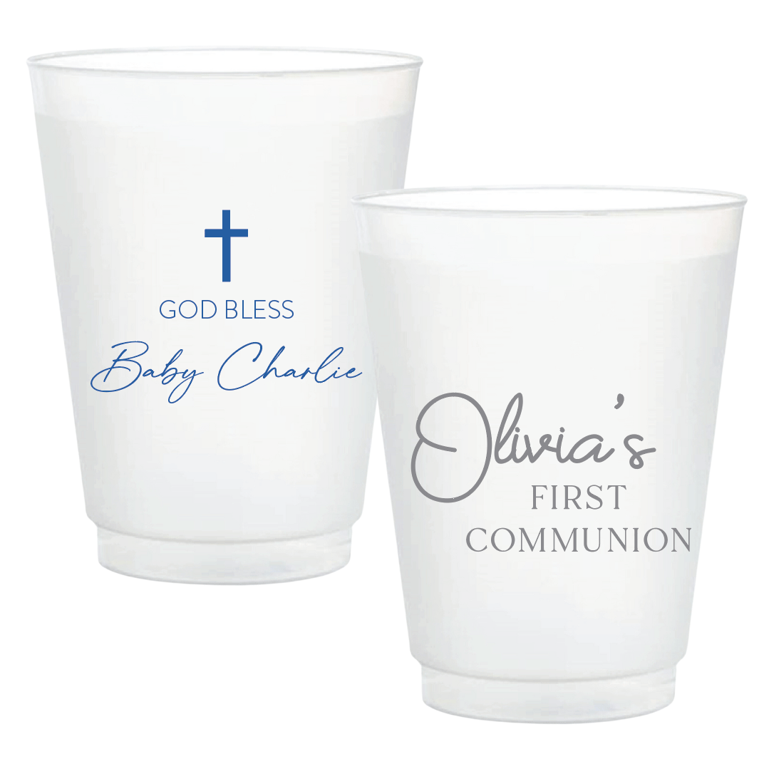 Religious Frosted Plastic Cups - Cup - Frosted