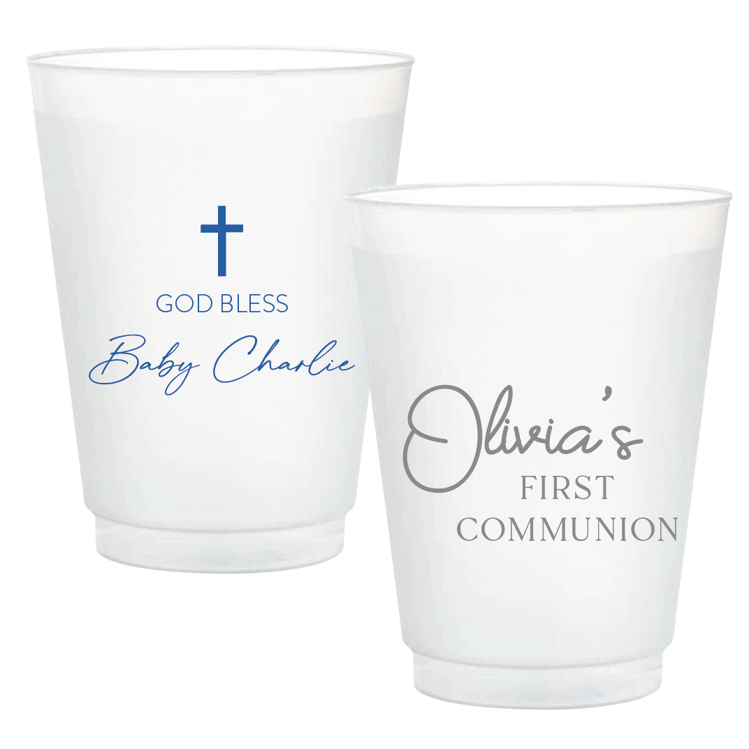 Religious Frosted Plastic Cups