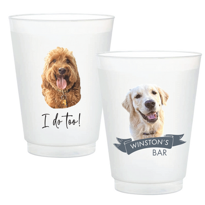 Custom Dog Wedding Cups with Full Color Design