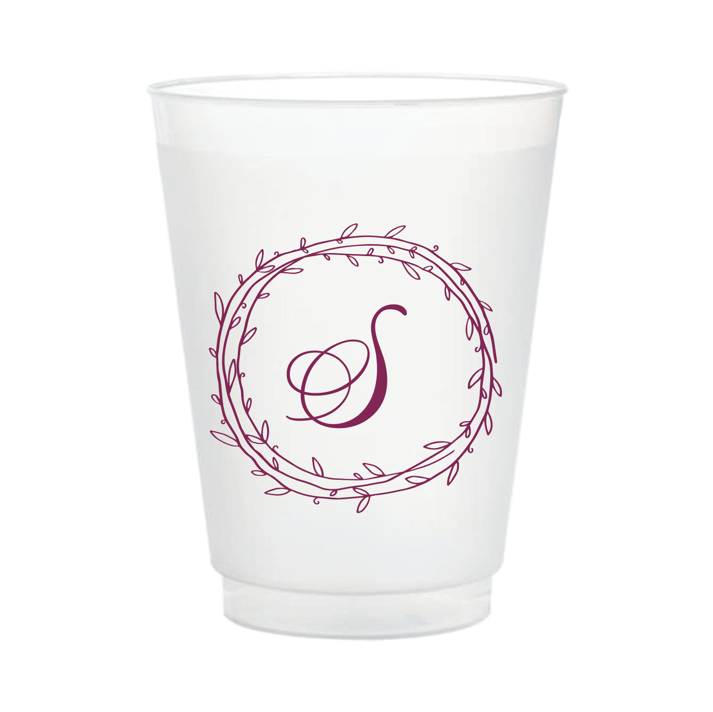 Custom Frosted Plastic Cups for Wedding Guests - Cup - Frosted
