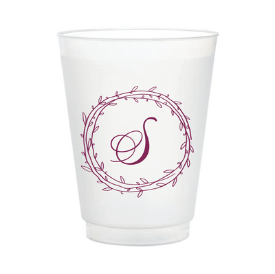 Custom Frosted Plastic Cups for Wedding Guests