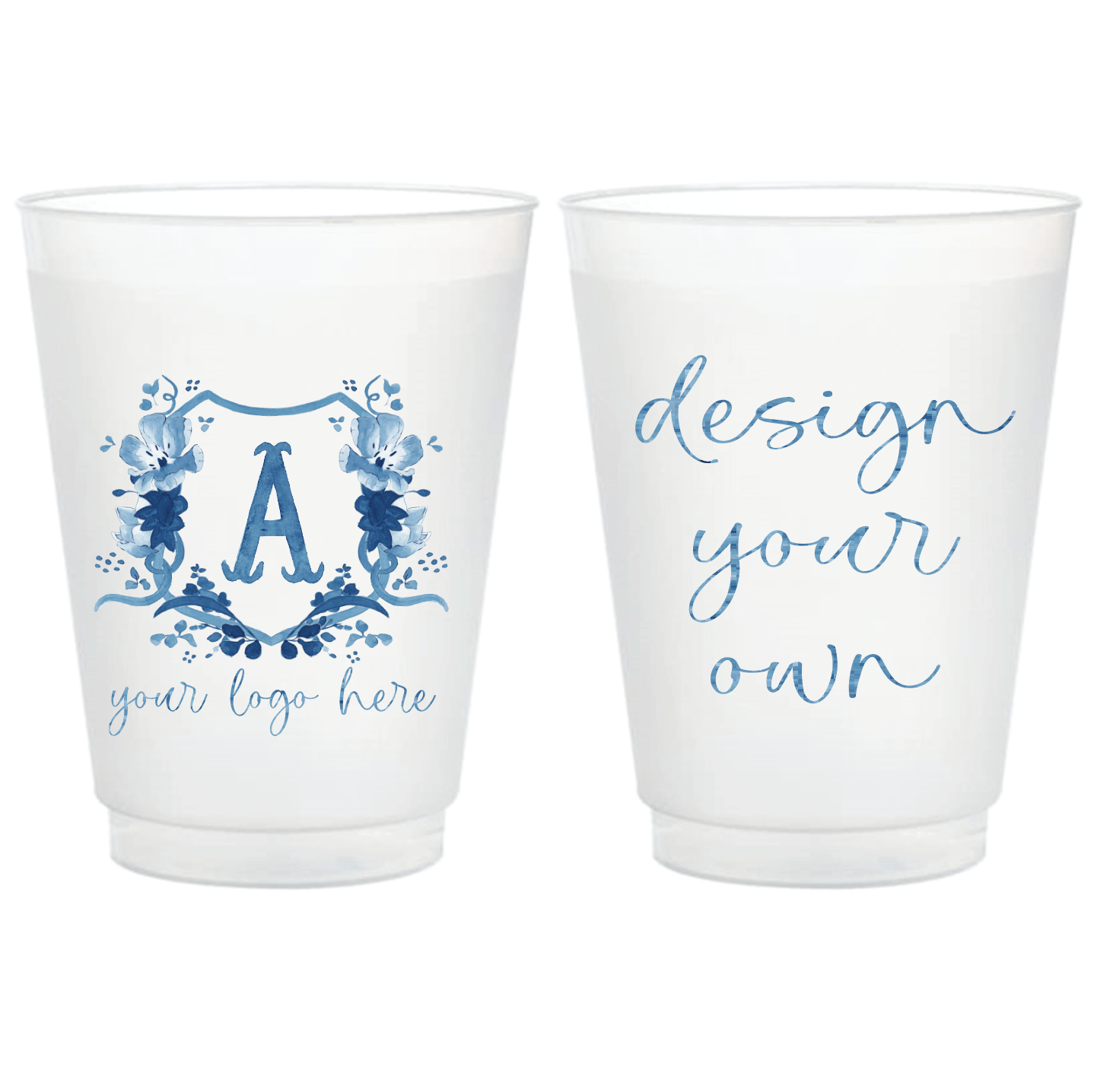 Custom Full Color Frosted Plastic Cups - Cup - Frosted Full Color - DIY