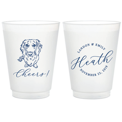 Custom Illustrated Pet Wedding Cups