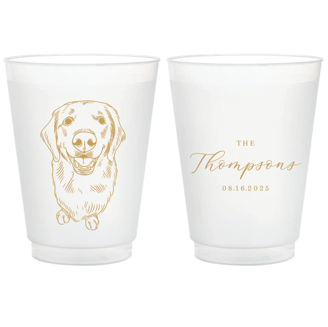 Custom Pet Frosted Cups for Wedding Receptions