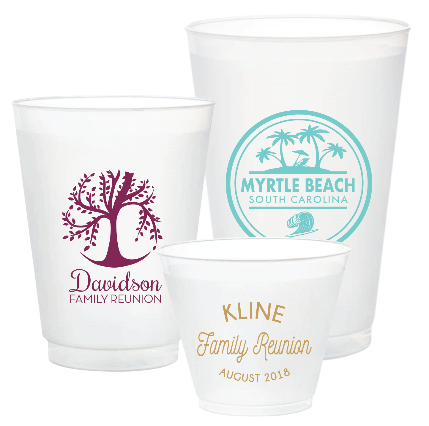 Family Reunion Frosted Plastic Cups - Cup - Frosted