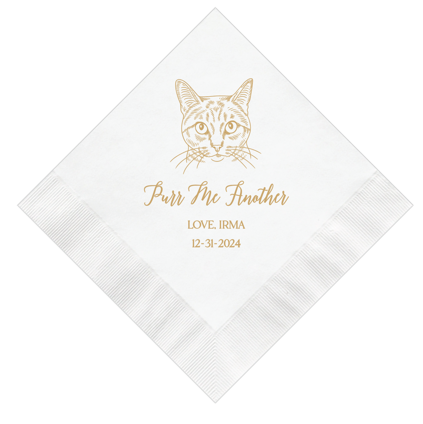 Cat Lover’s Custom Wedding Napkins