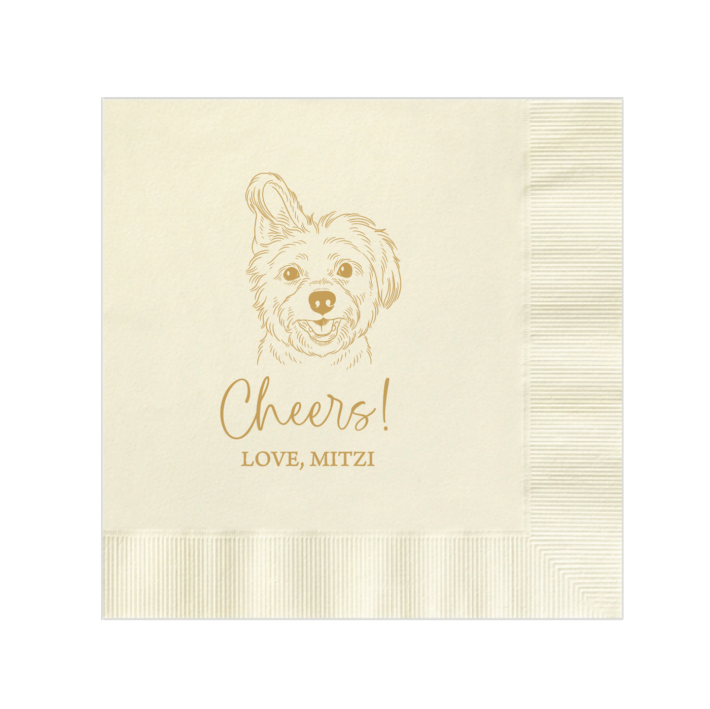 Custom Dog Wedding Napkins