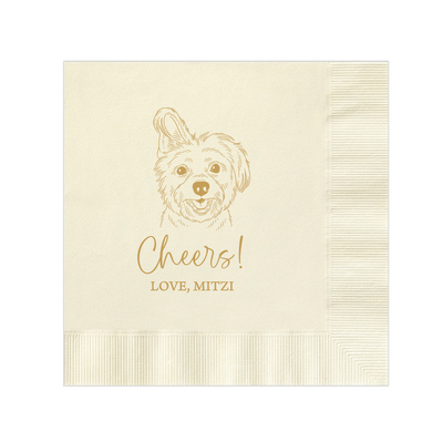 Custom Dog Wedding Napkins