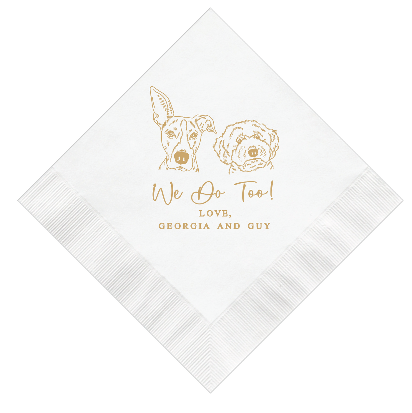 Custom Pet Napkins for Weddings