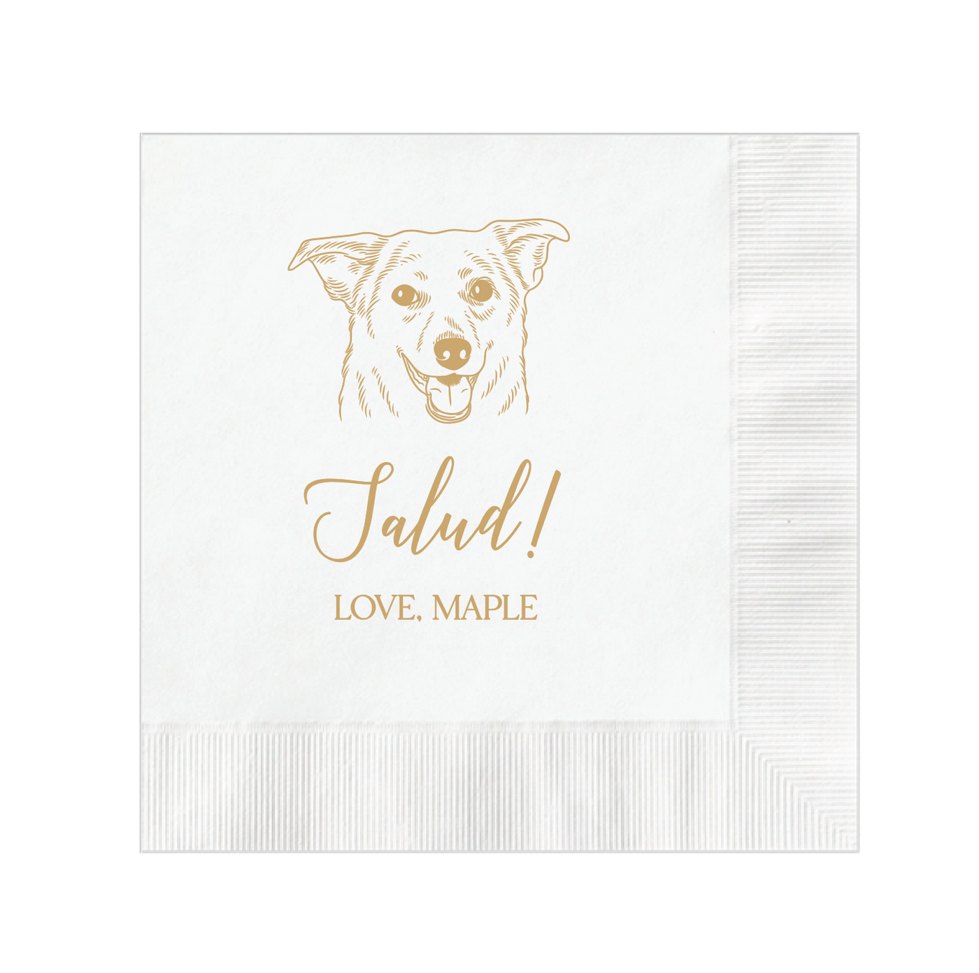 Unique Wedding Napkins with Custom Pet Portrait for Pet Lovers