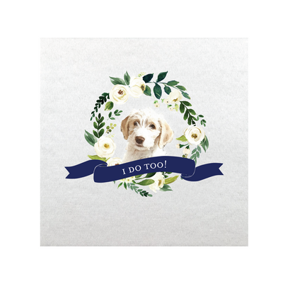 Wedding Wreath Full Color Napkins | Pet Lover