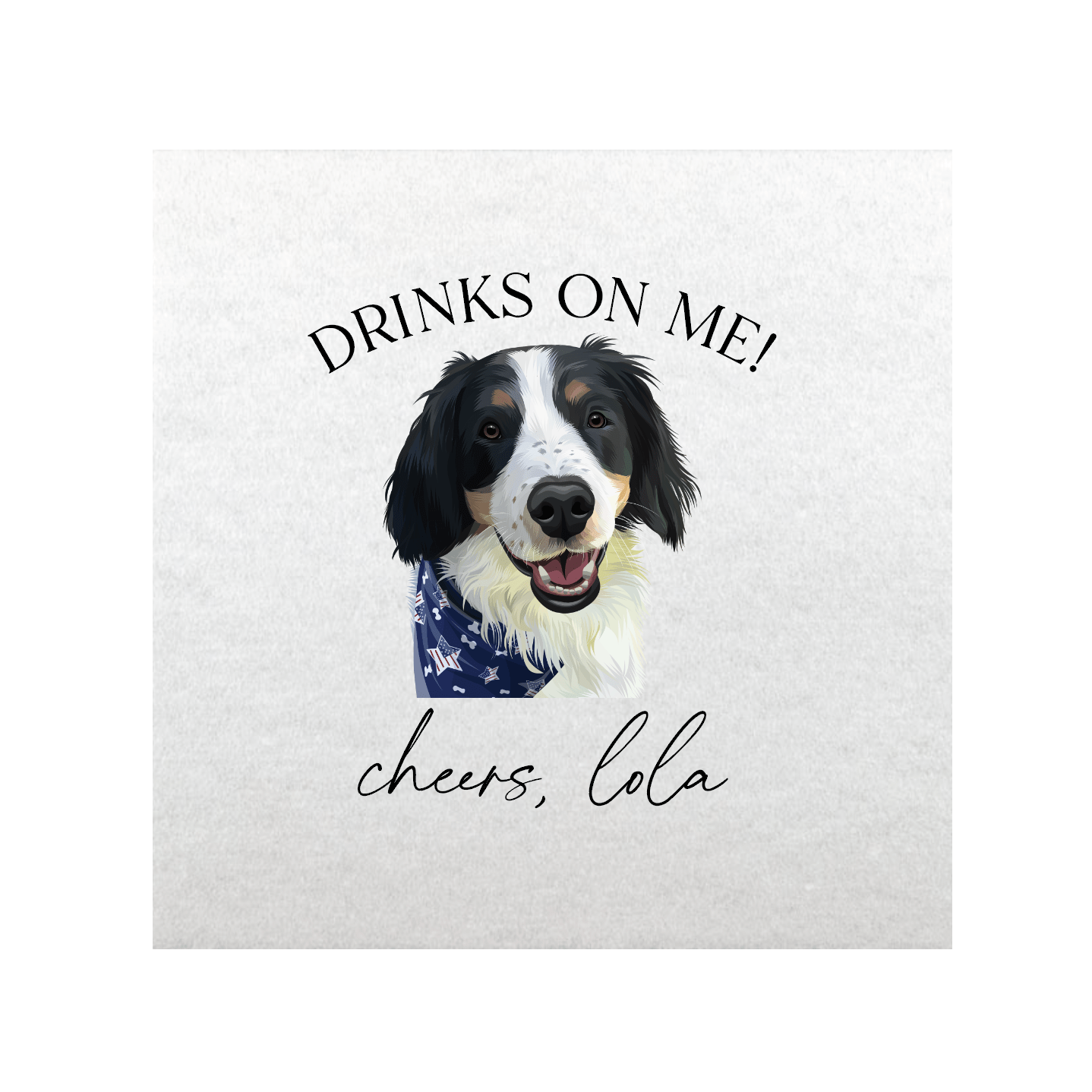 Custom Pet Full Color Wedding Napkins - Napkins - Custom Full Color Pet